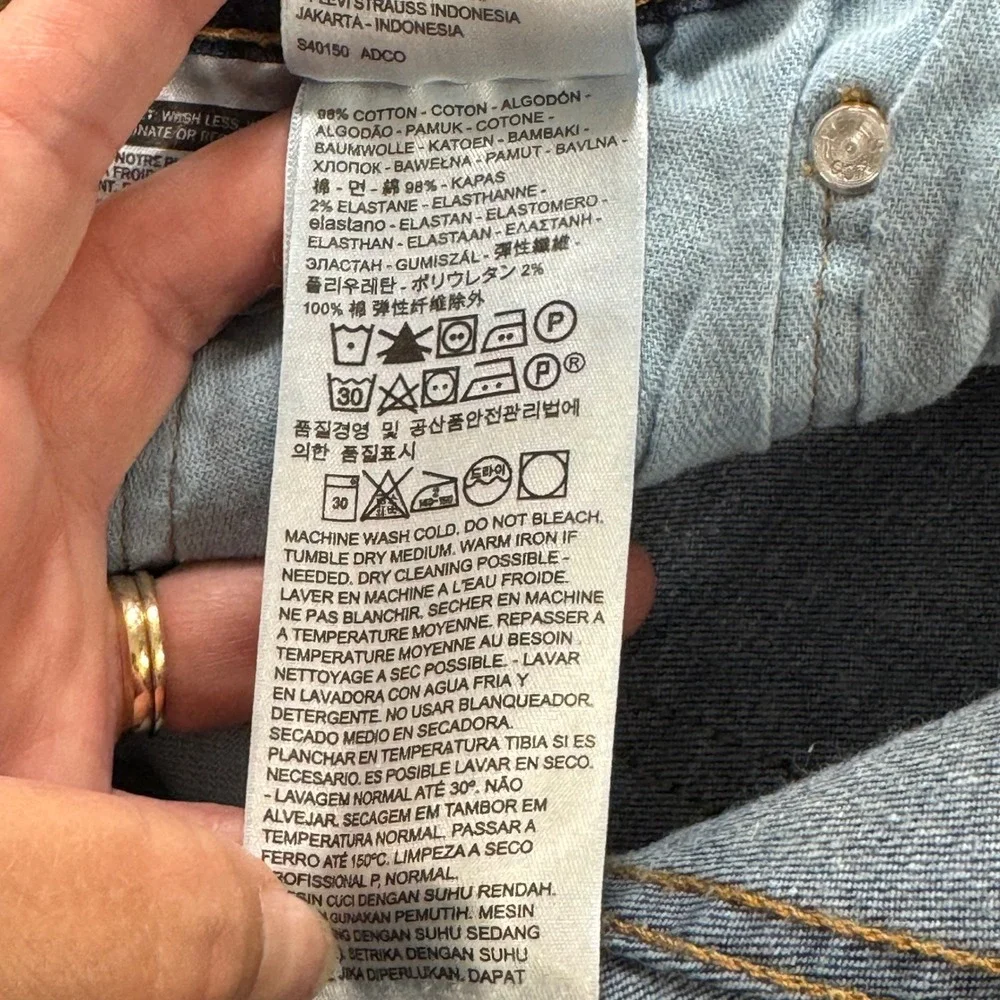 Levi's 514 Men's Size 36x30 Blue Cotton Blend Straight Fit Stretch Denim Jeans